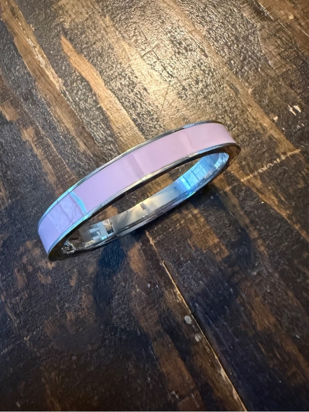 Talbots Lavender Enamel Hinged  Bracelet